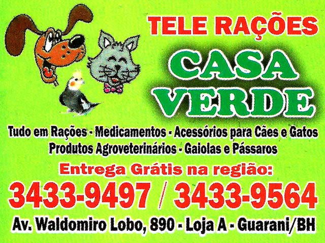 CASA DE RAÇAO CASA VERDE