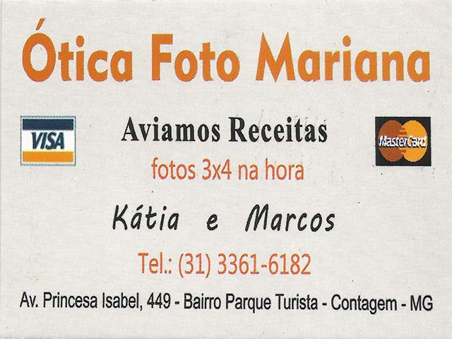 OTICA FOTO MARIANA LTDA