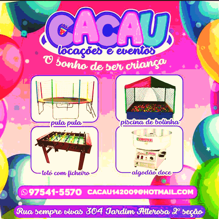 CACAU LOCAÇÃO E EVENTOS