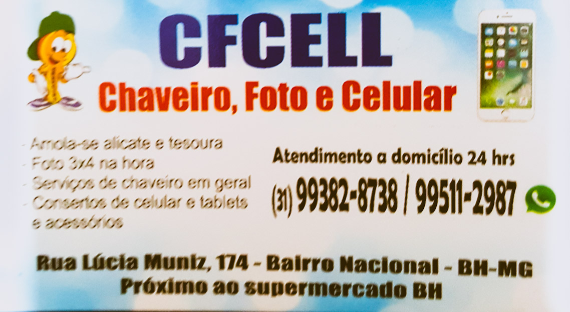 CFCELL CHAVEIRO FOTO E CELULAR