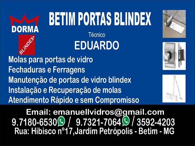 BETIM MOLAS E PORTAS BLINDEX