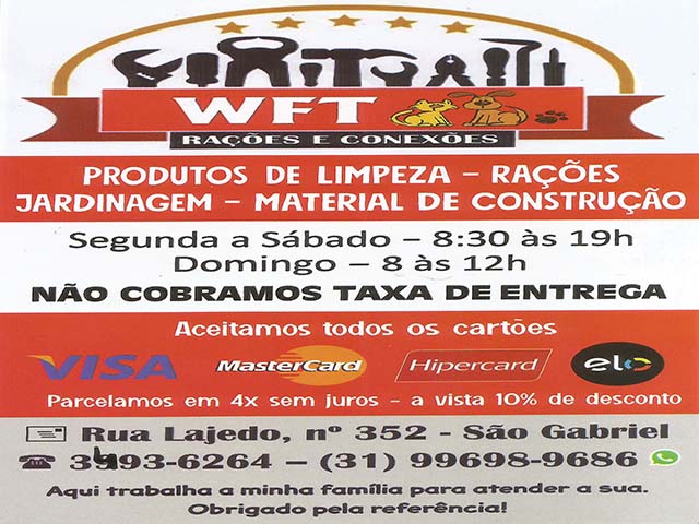 WFT RAÇÕES E CONEXÕES