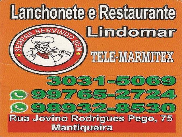 LANCHONETE E RESTAURANTE LINDOMAR