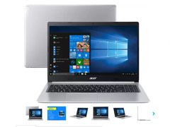 Notebook Acer Aspire 5 A515-54G-53GP Intel Core i5 - 8GB 256GB SSD 15,6” Placa NVIDIA 2GB Windows 10